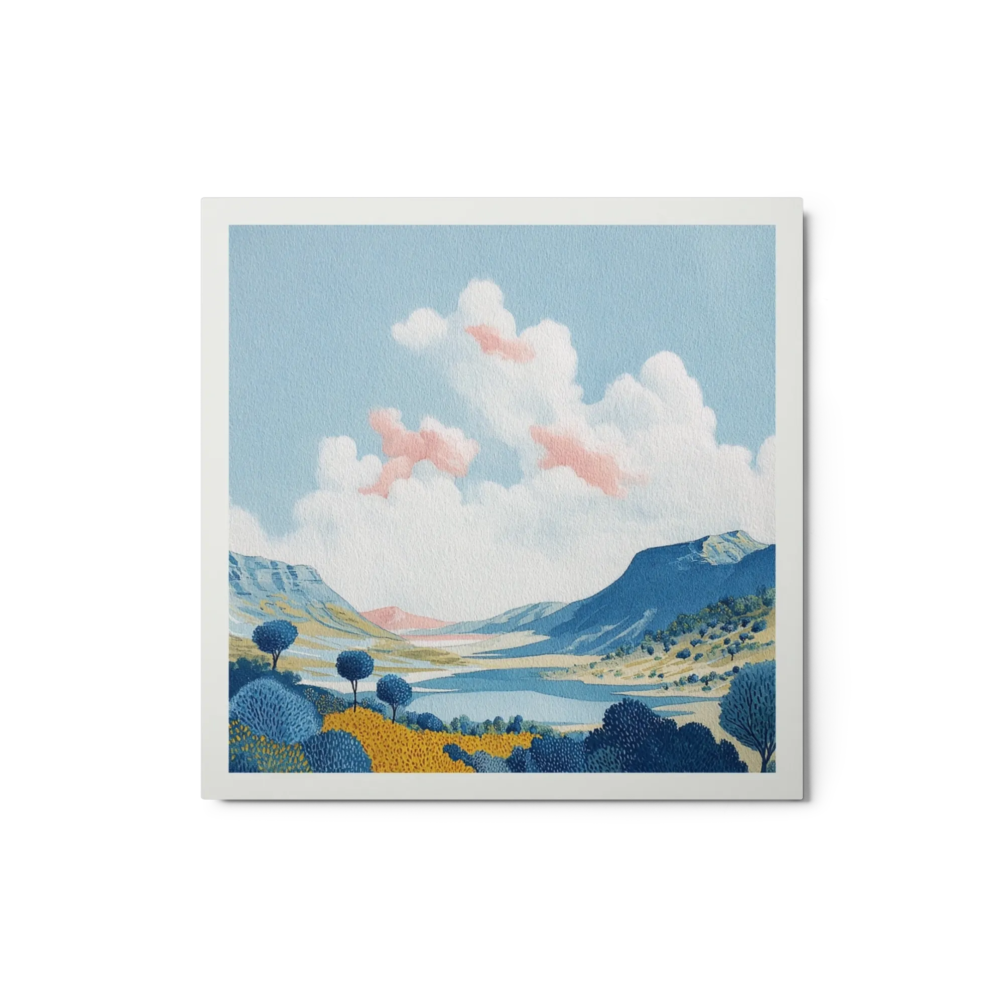 Blauwe Heuvels en Wolken