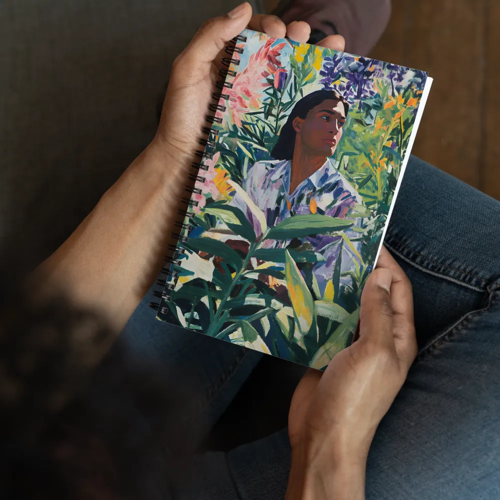 Serene Garden Portrait 
 Spiral Notebook | 140 pages