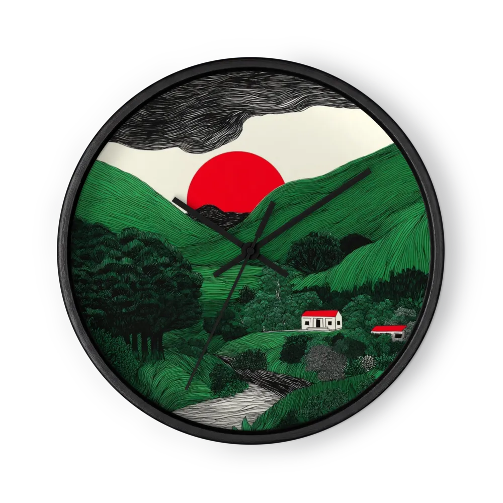 Red Sun Over Green Hills