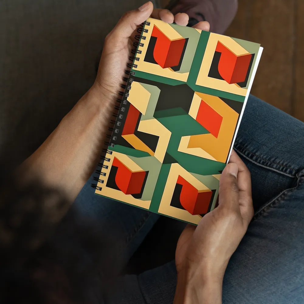Geometric Illusion Pattern 
 Spiral Notebook | 140 pages