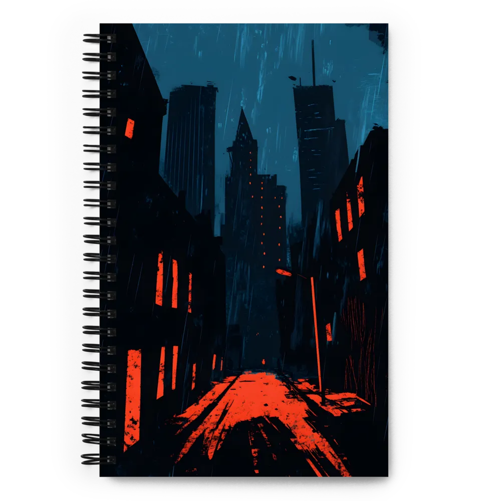 Neo-Noir Rain 
 Spiral Notebook | 140 pages