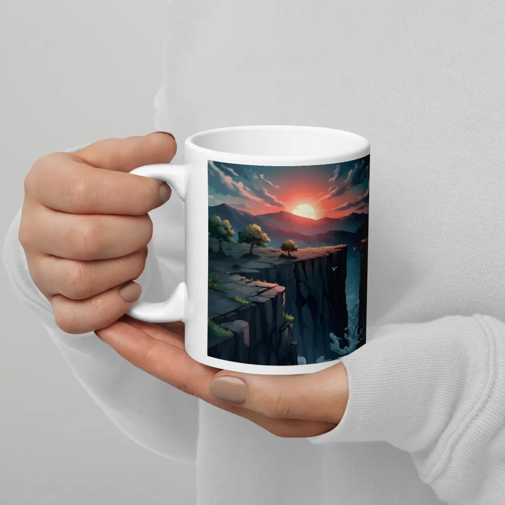 Sunset Rift 
 Mug with Red inside | 15 oz