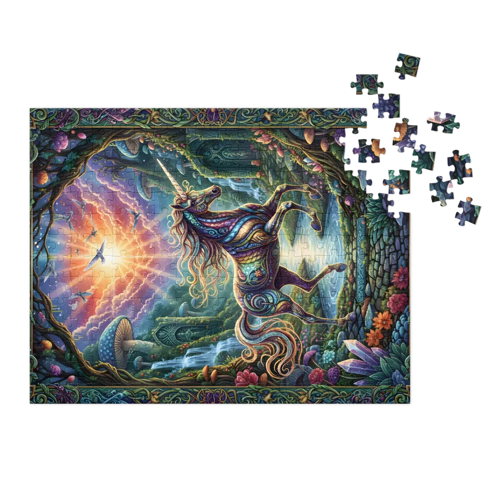 Sunlit Glade Unicorn | Jigsaw Puzzles
