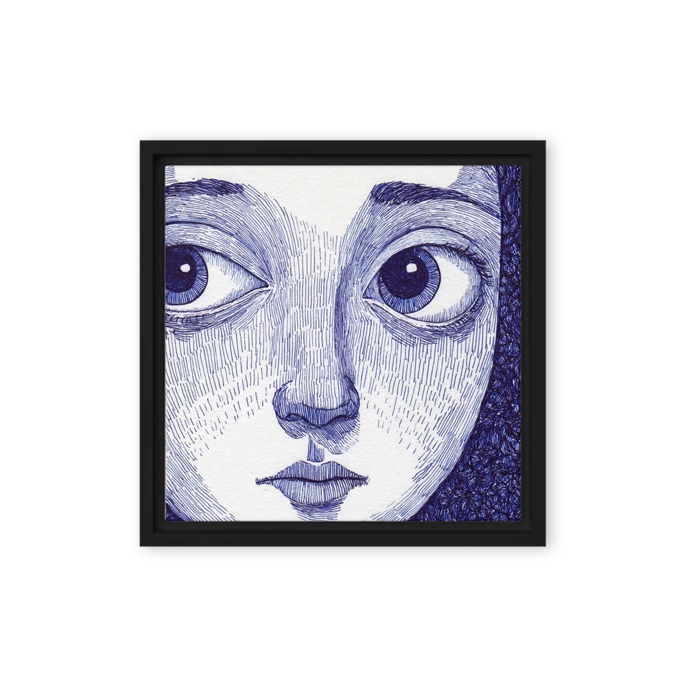 Blue Ink Gaze | Art Print