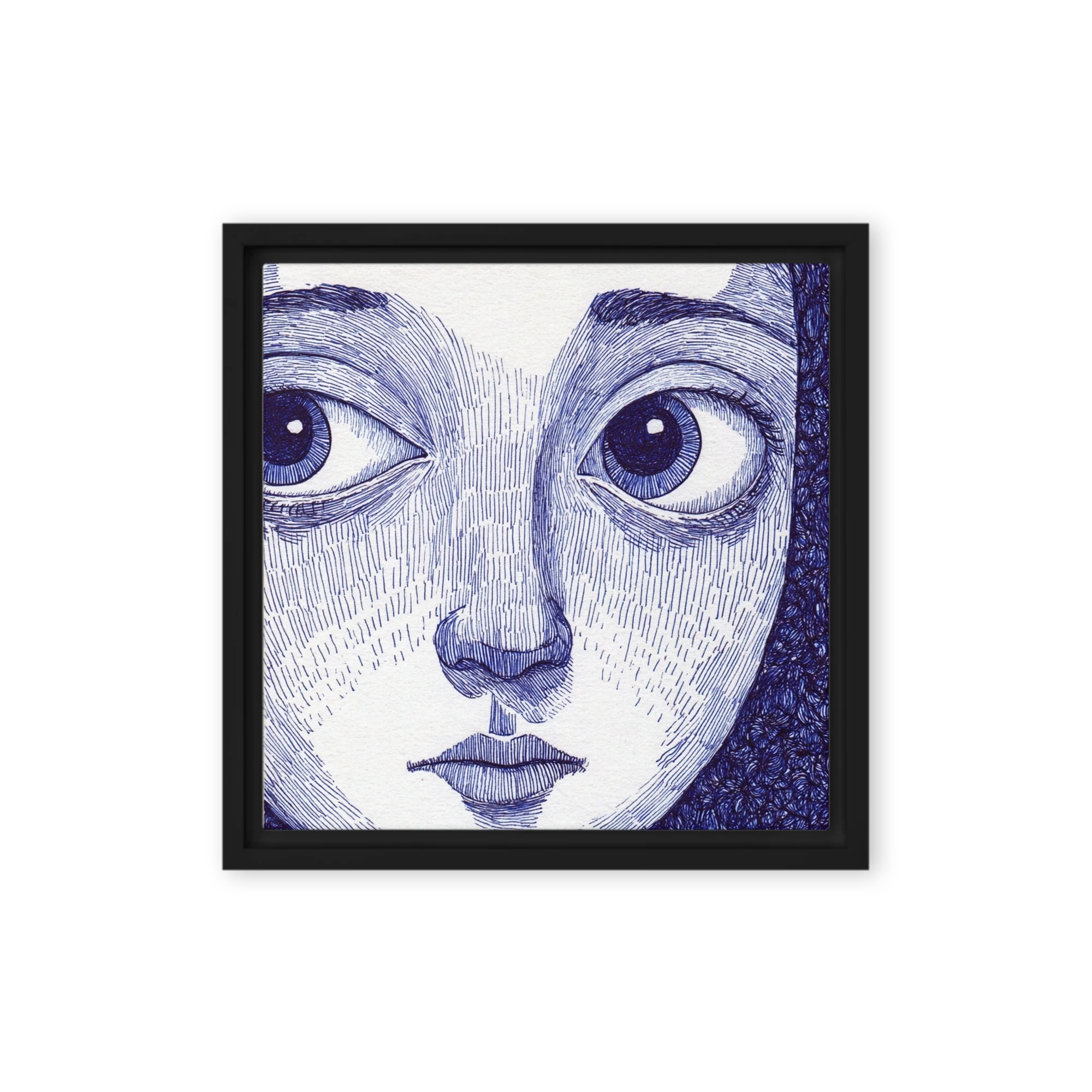 Blue Ink Gaze | Art Print