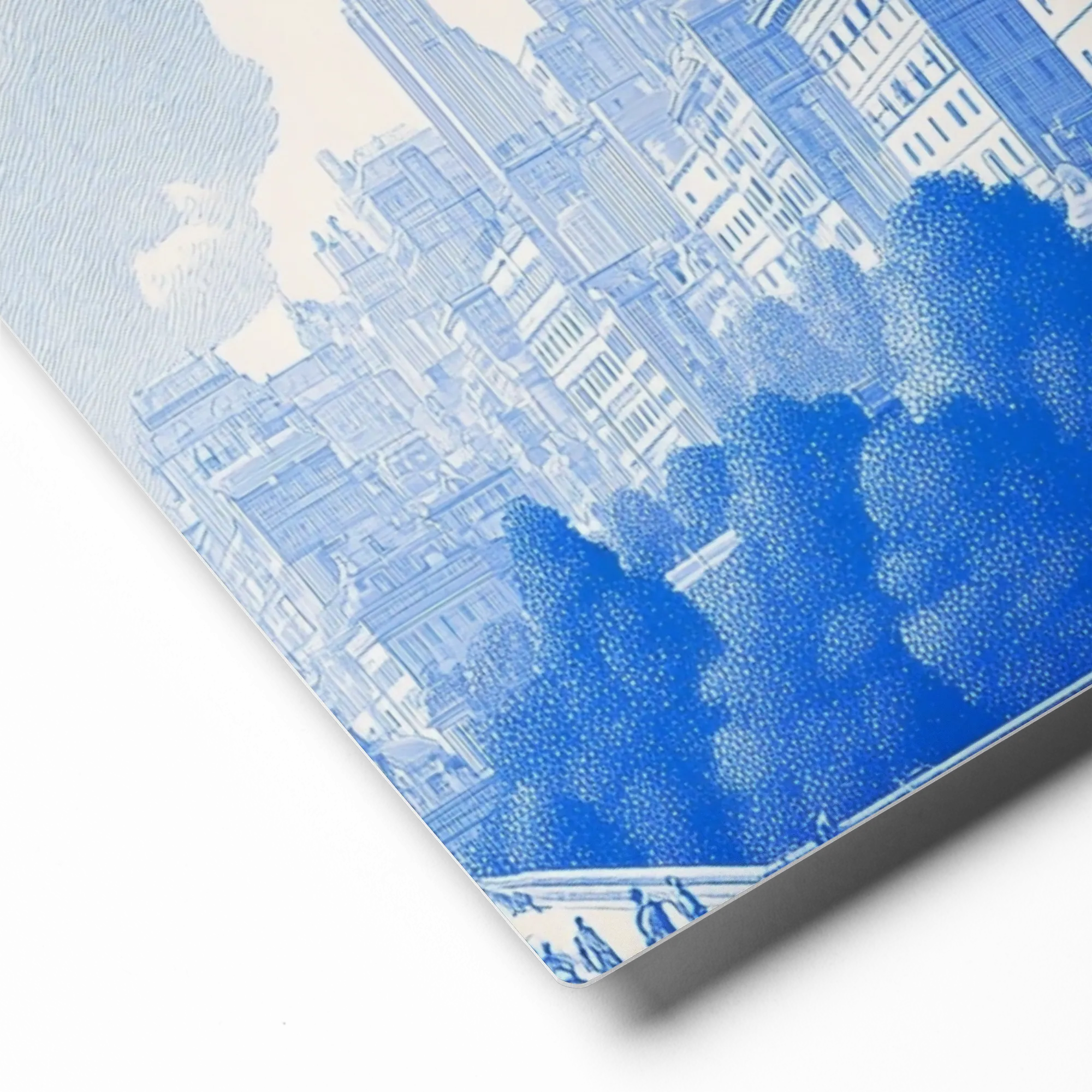 Metropolis in Blue 
 Canvas | 12″x 12″
