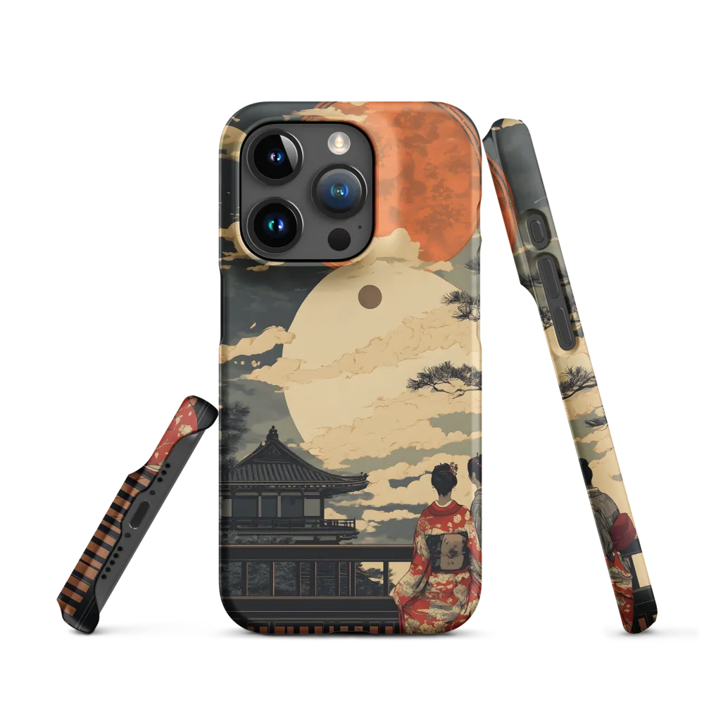 Women in Kimonos Under the Full Moon | Phone Case