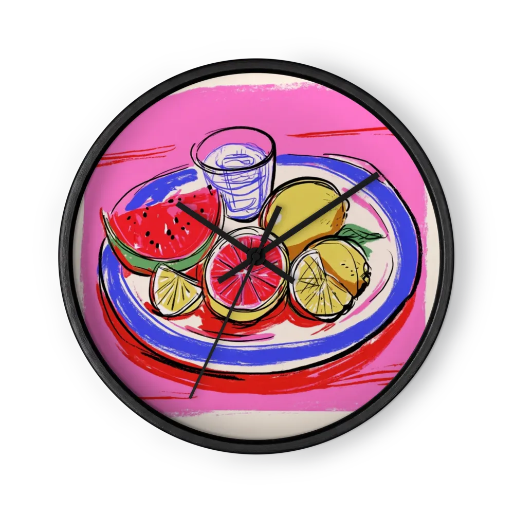 Summer Citrus Still Life | Wall Clock