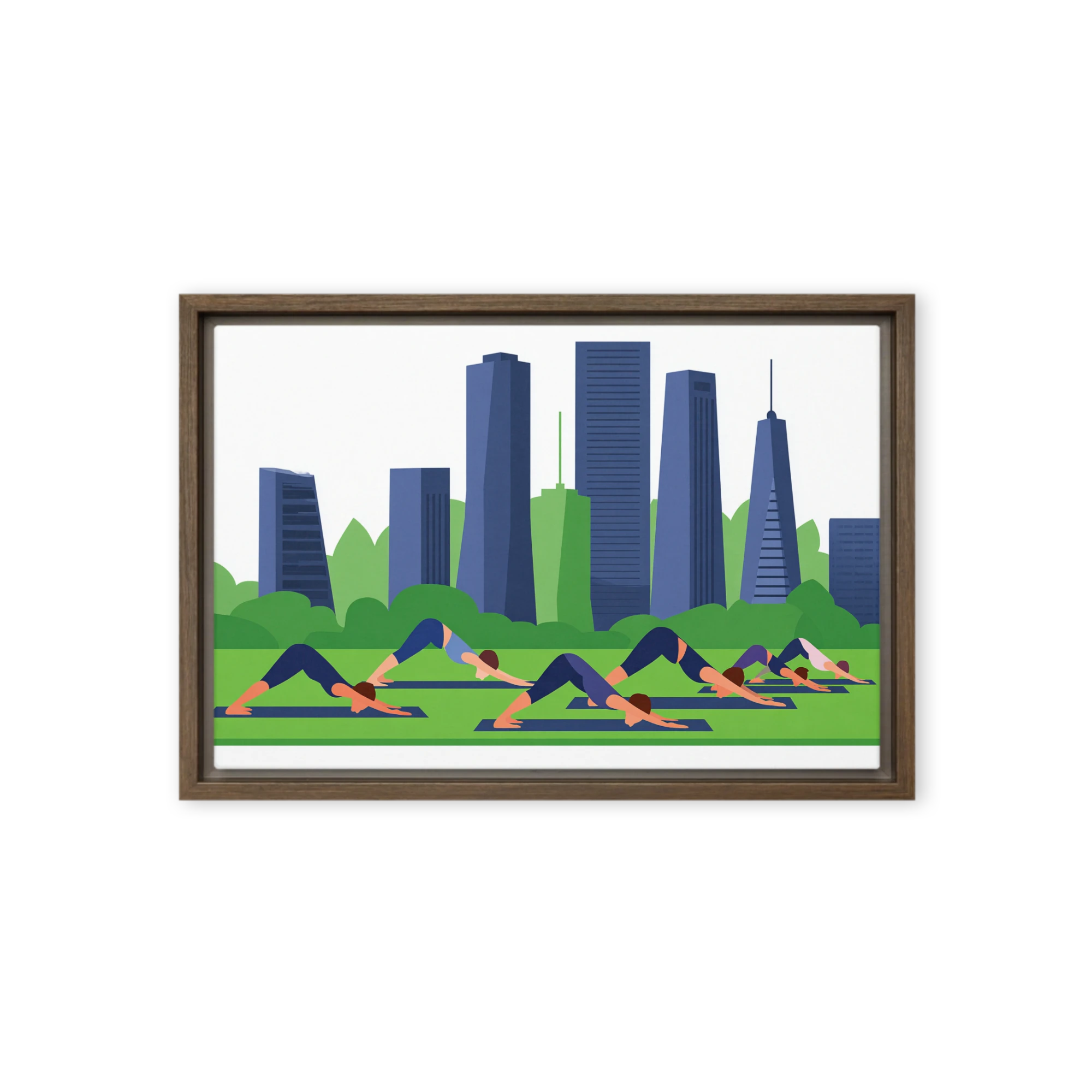Yoga in the City Park | Art Print