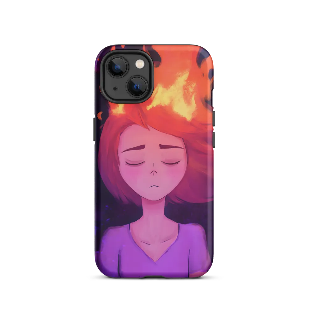 Girl with Fiery Hair | Phone Case
