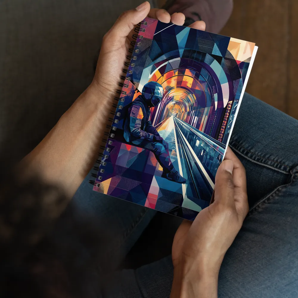 Futuristic Subway Geometry 
 Spiral Notebook | 140 pages