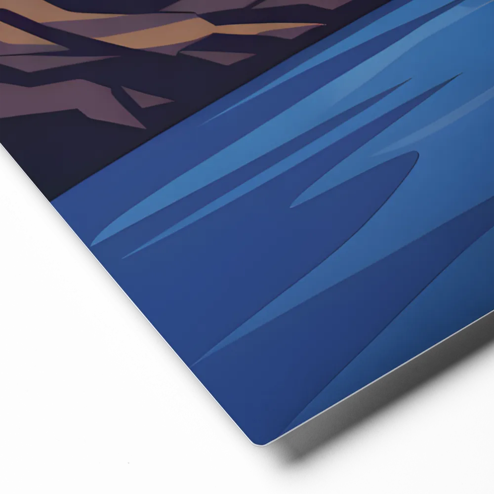 Crystalline Peak 
 Canvas with Black Frame