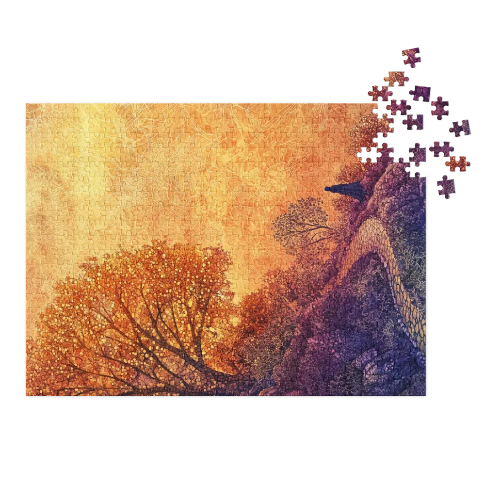 Surreal Landscape with Tree and Figure