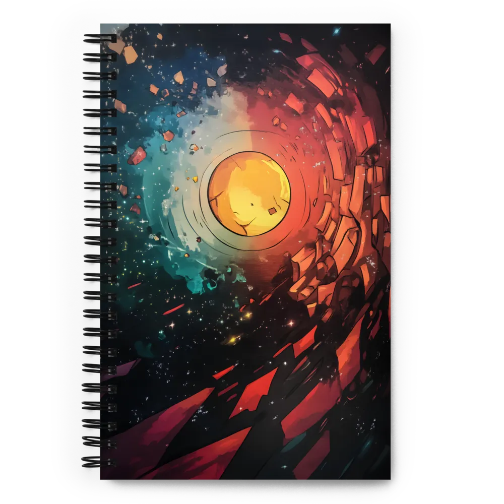 Cosmic Swirl: Planetary Collision 
 Spiral Notebook | 140 pages