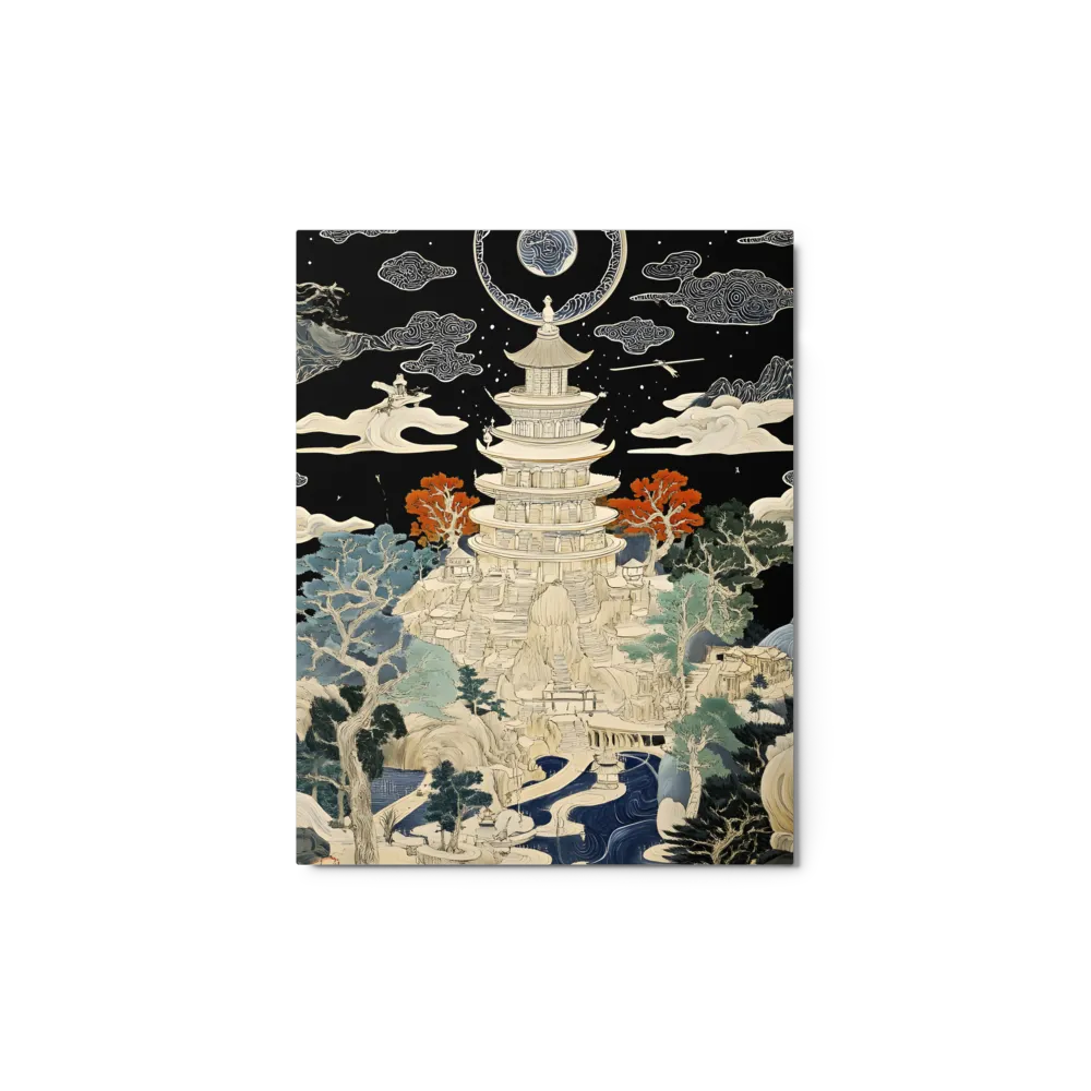 Celestial Pagoda Garden | Art Print