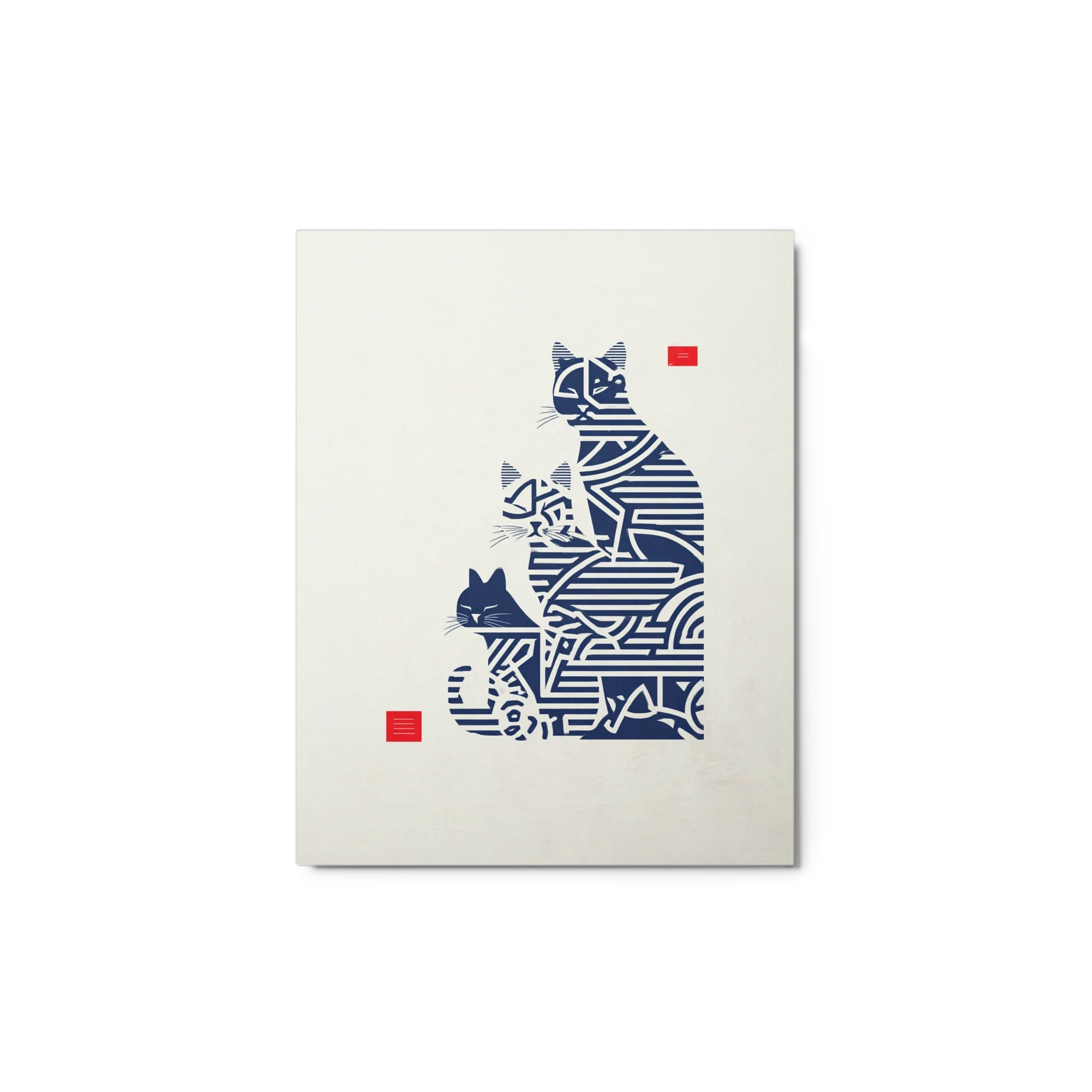 Geometric Striped Cats