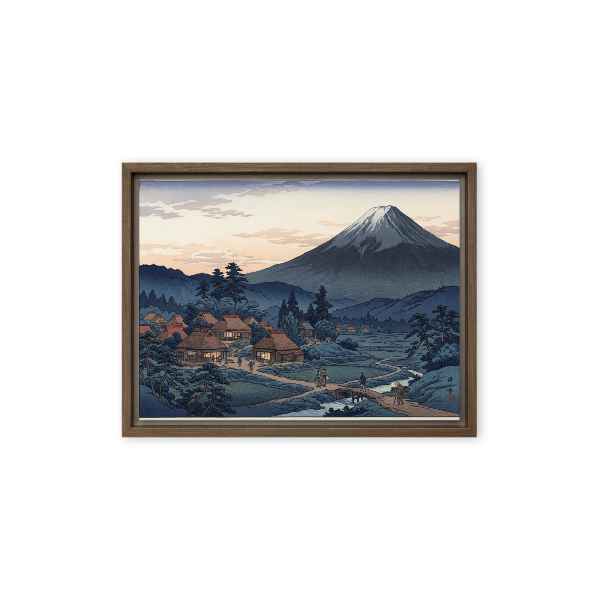 Twilight Mount Fuji Village