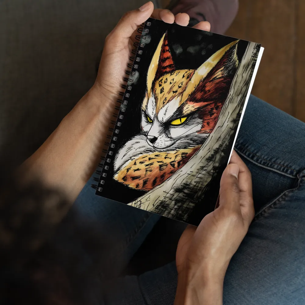 Piercing Gaze of the Wildcat 
 Spiral Notebook | 140 pages