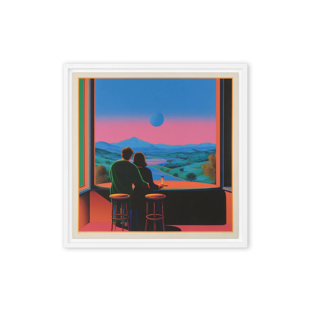 Retro Sunset Vista | Art Print