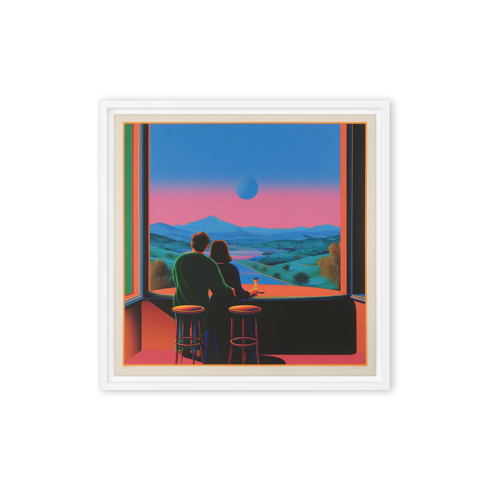 Retro Sunset Vista | Art Print