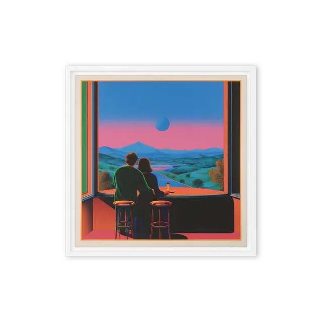 Retro Sunset Vista | Art Print