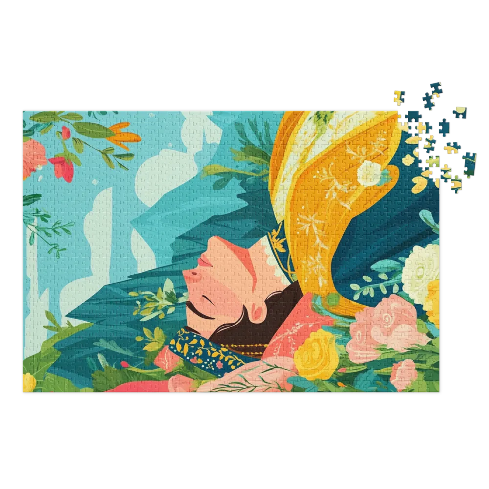 Dreamer in Bloom 
 Jigsaw Puzzle in Tin Box