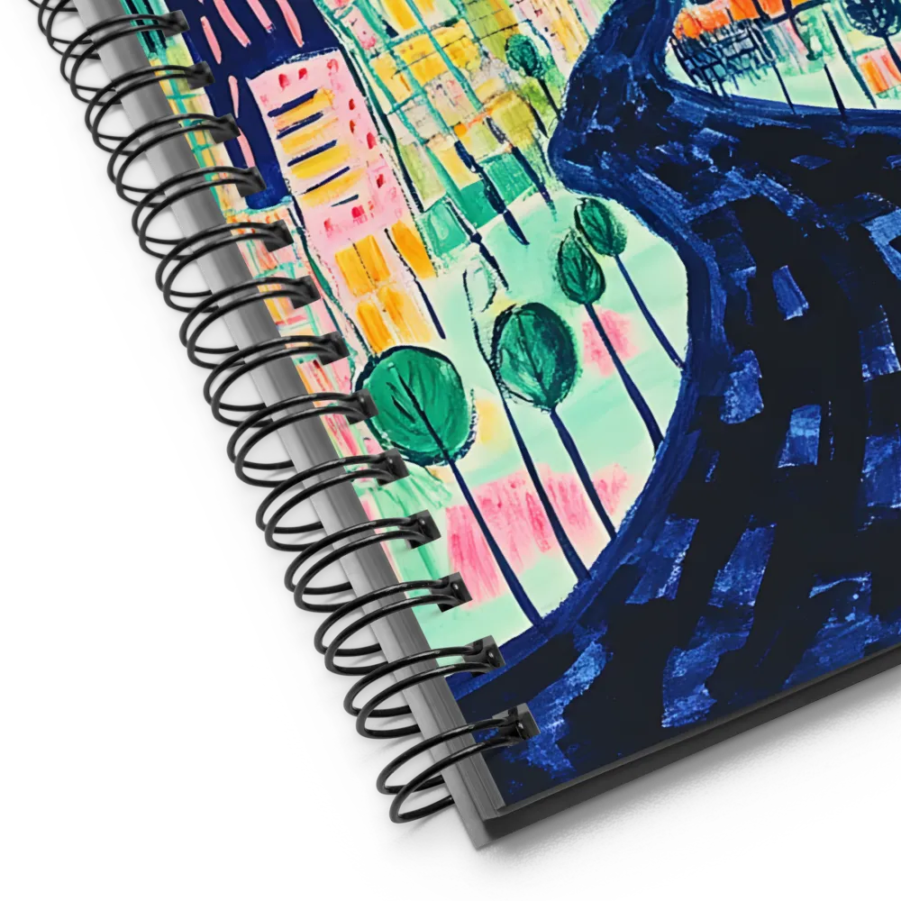 Vibrant Cityscape Odyssey 
 Spiral Notebook | 140 pages