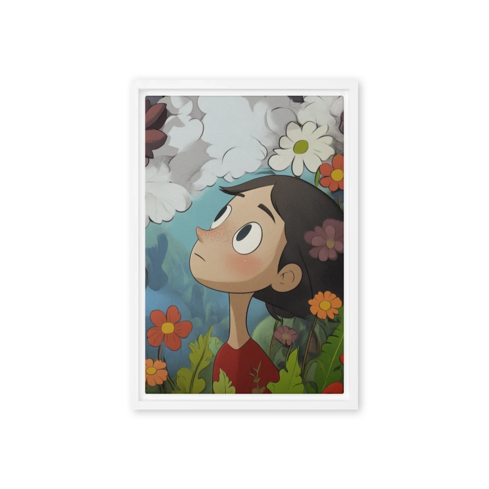 Girl Surrounded by Flowers