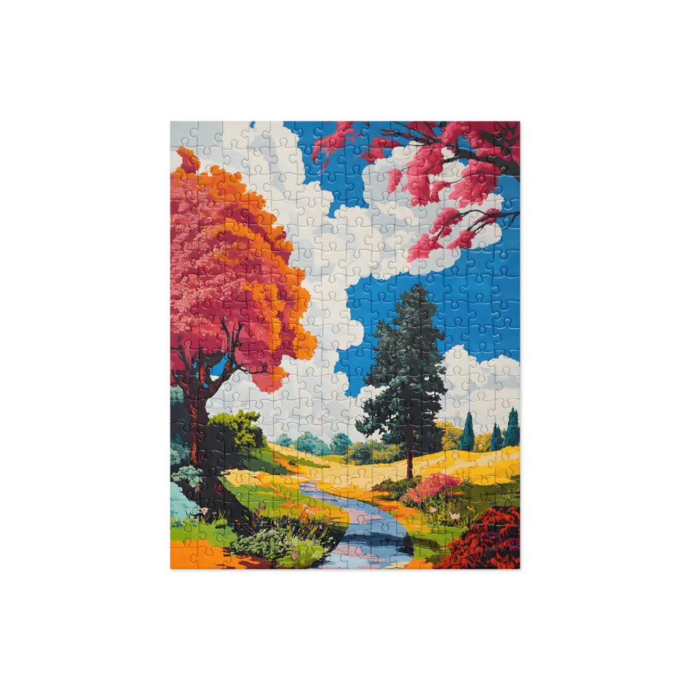 Vibrant Impasto Landscape 
 Jigsaw Puzzle