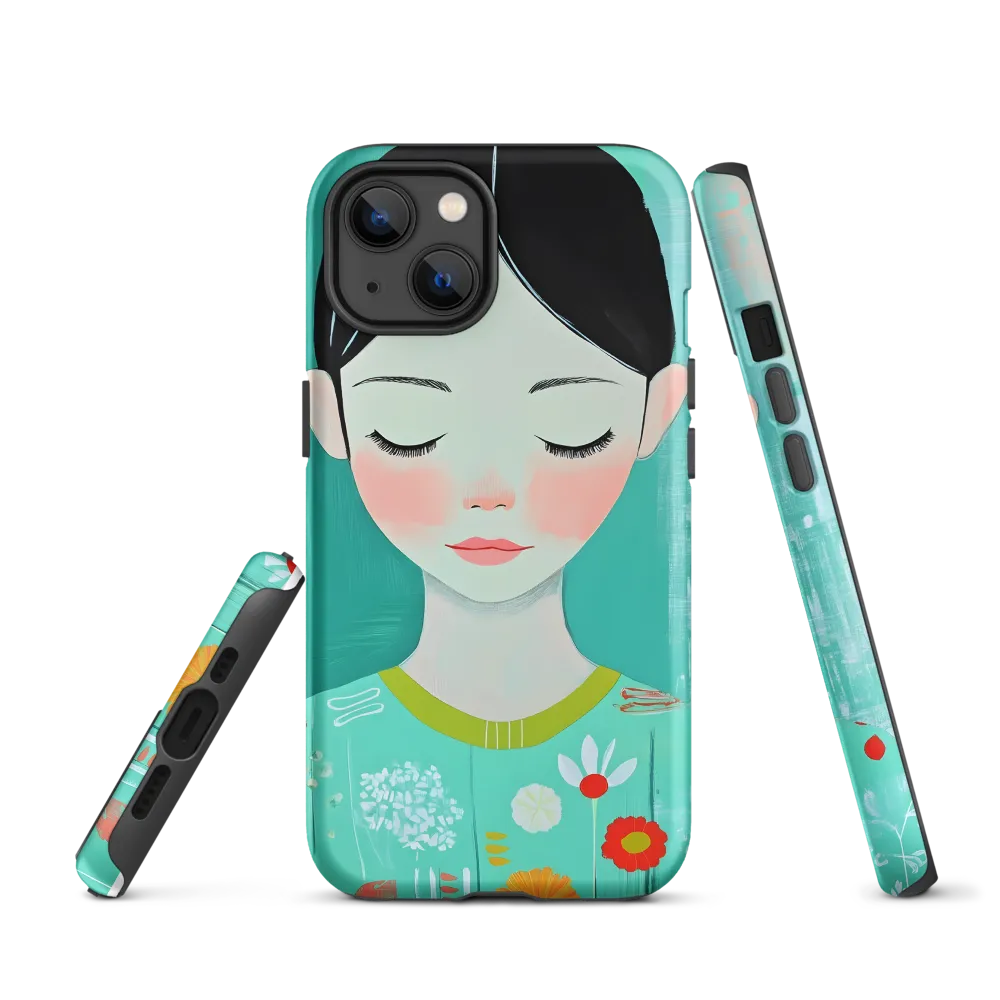 Modern Portrait of a Girl | Phone Case