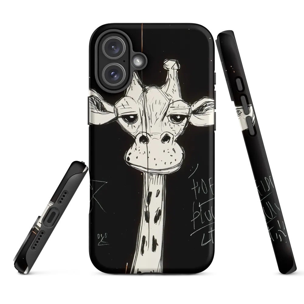 Abstract Cartoon Giraffe Drawing | Phone Case