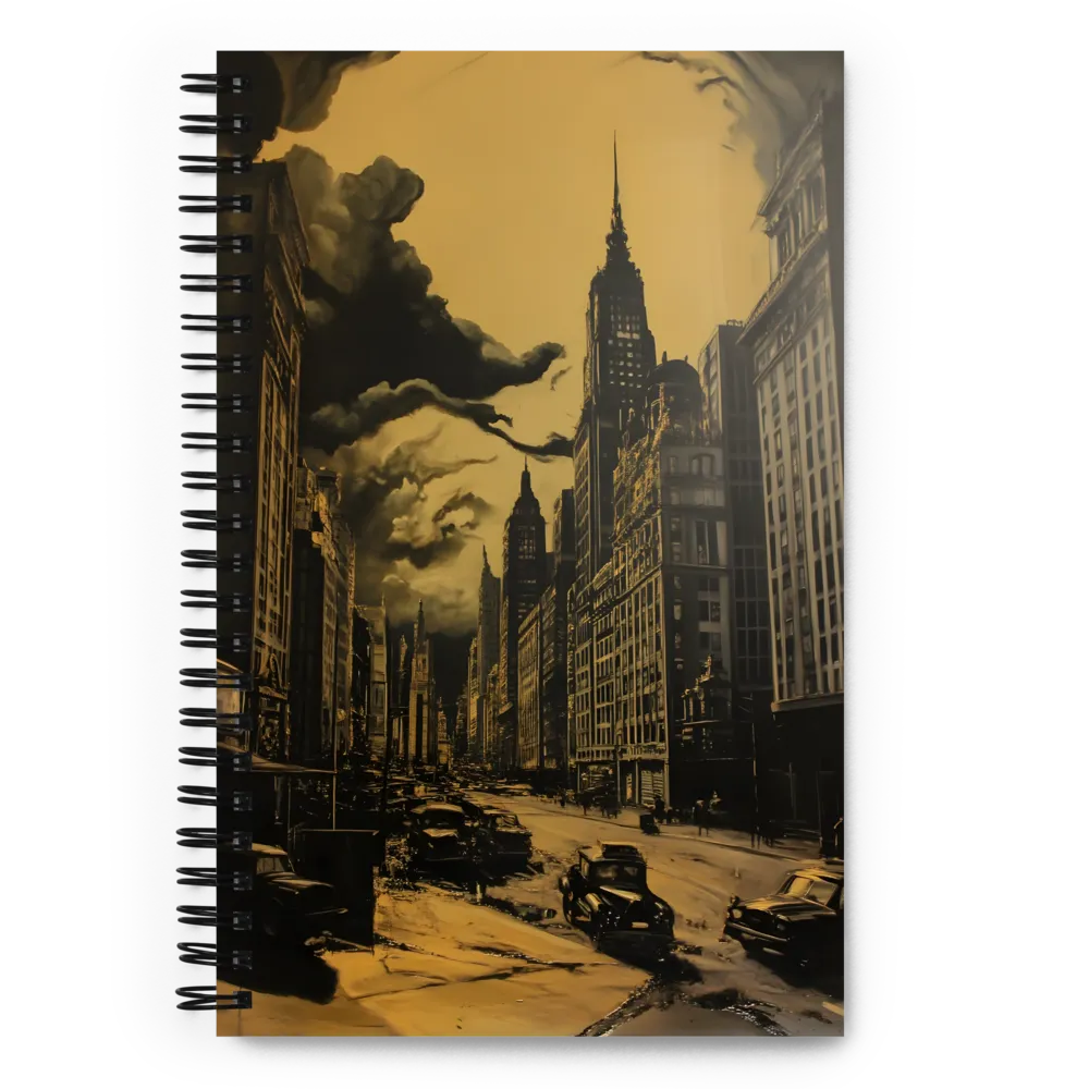Echoes of a Forgotten Skyline | Spiral Notebook