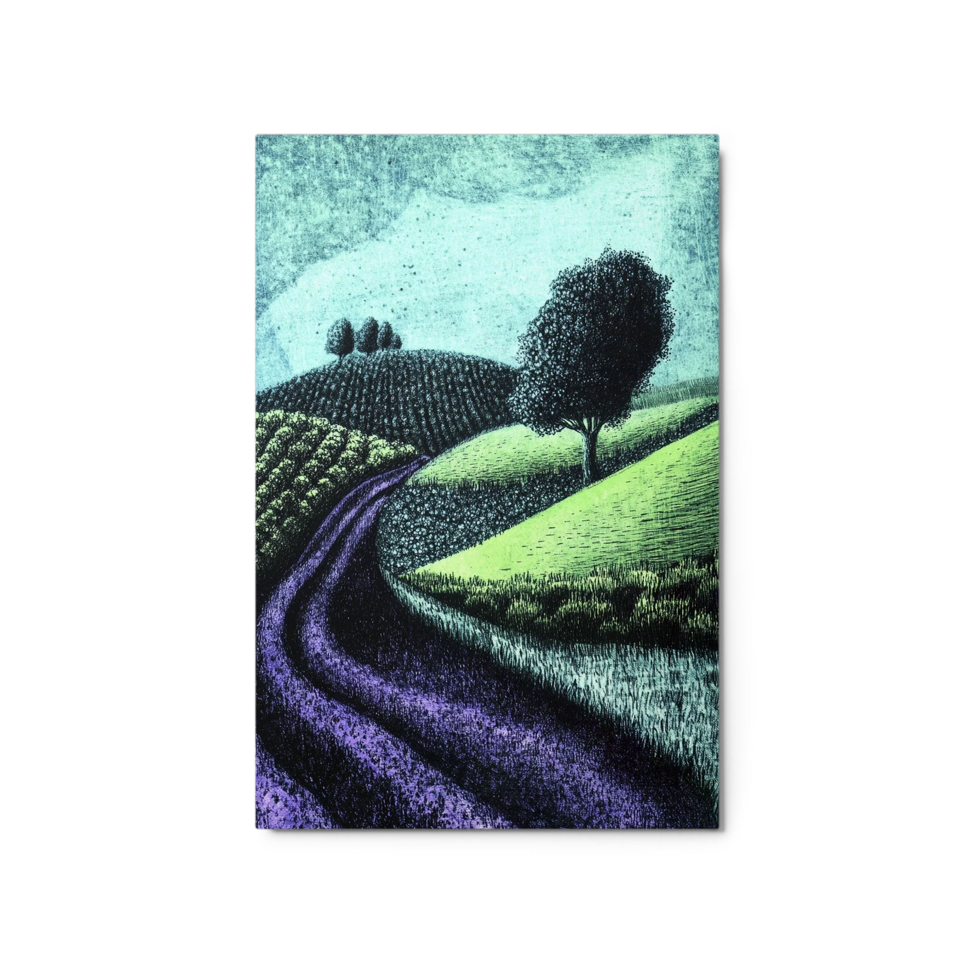 Abstract Landscape with Road and Tree