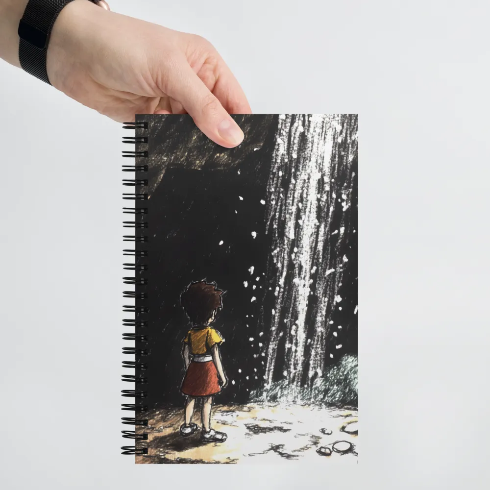 Gaze at the Luminous Waterfall 
 Spiral Notebook | 140 pages