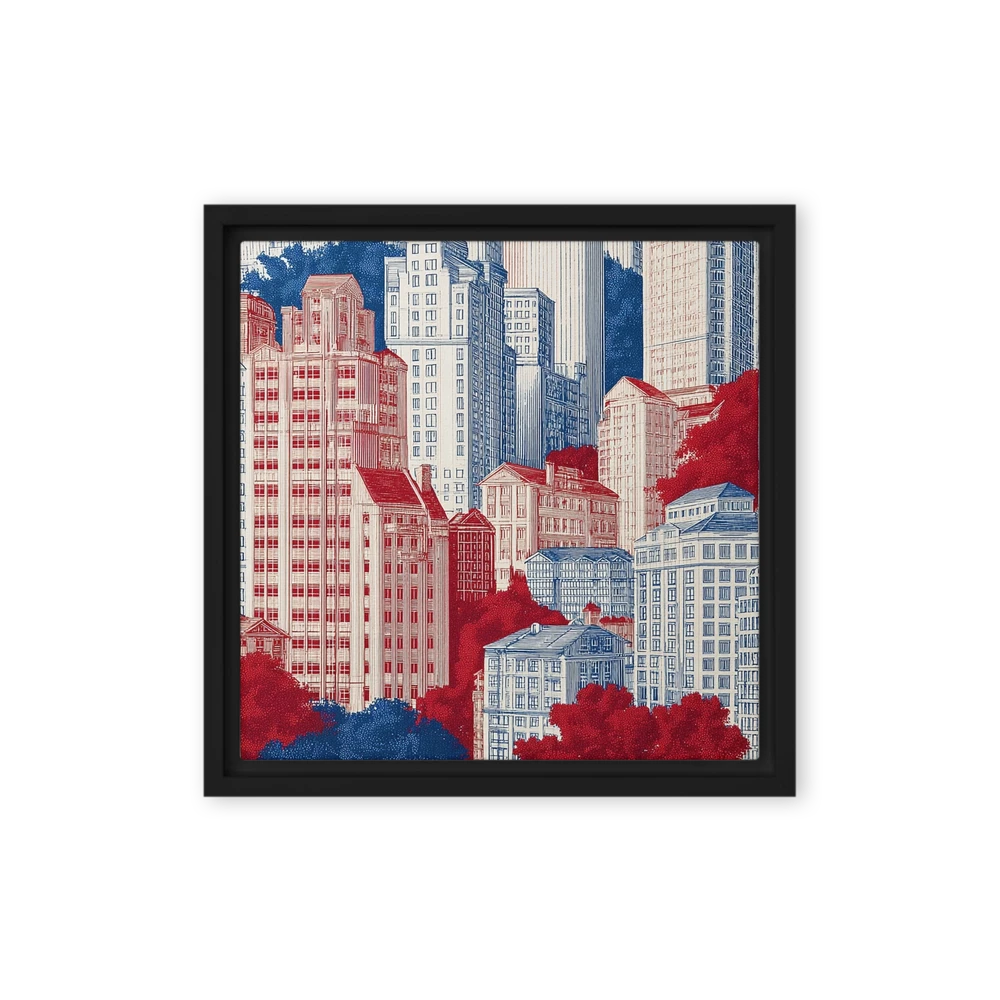 Architectural Red and Blue | Art Print