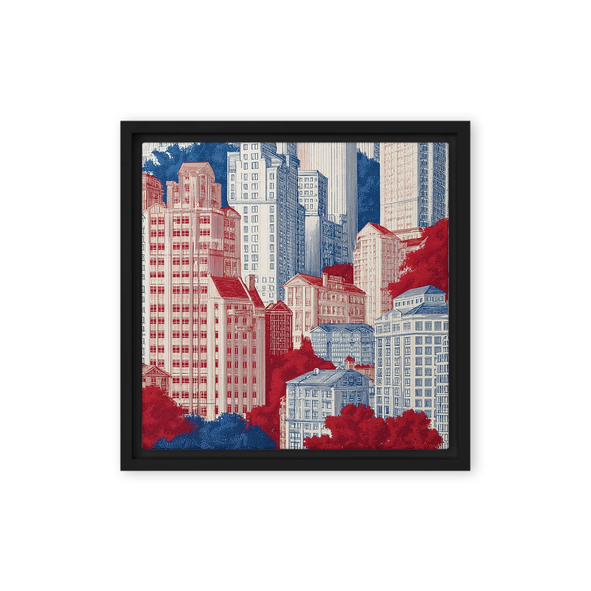 Architectural Red and Blue | Art Print
