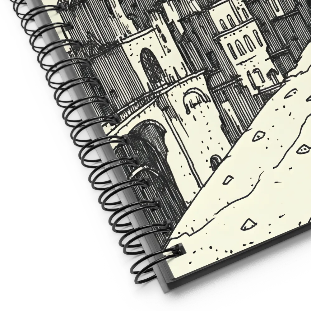 Gothic Cityscape Sketch 
 Spiral Notebook | 140 pages
