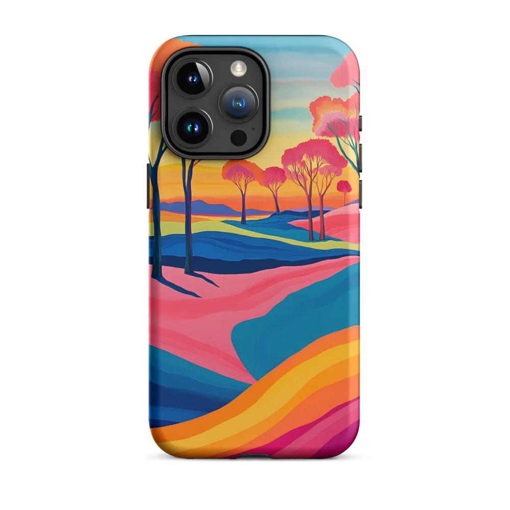 Abstract Landscape with Pink Trees | Phone Case