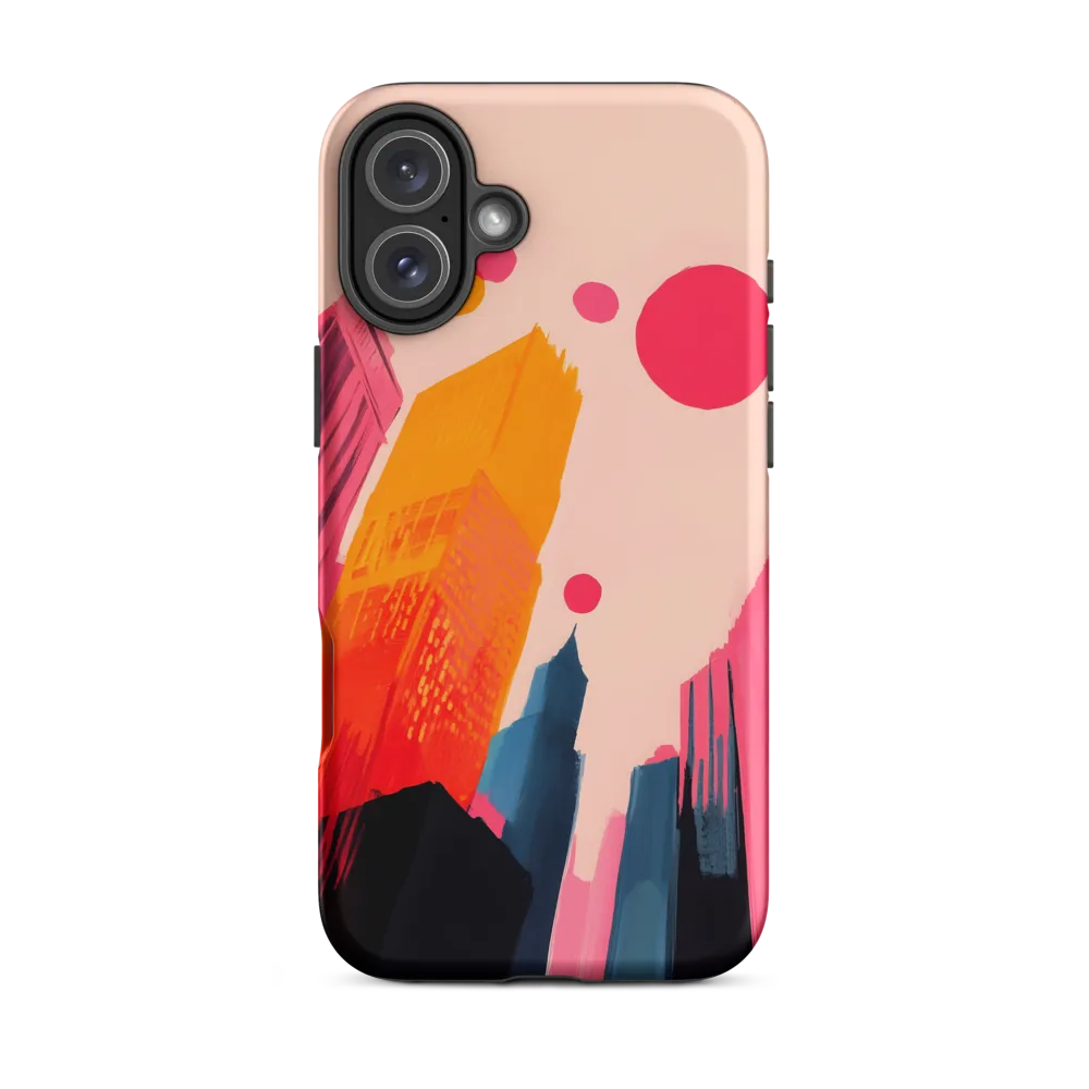 Abstract Cityscape with Skyscrapers | Phone Case