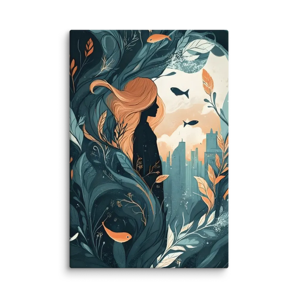 Nature's Embrace: Urban Dream 
 Canvas | 32″x 48″