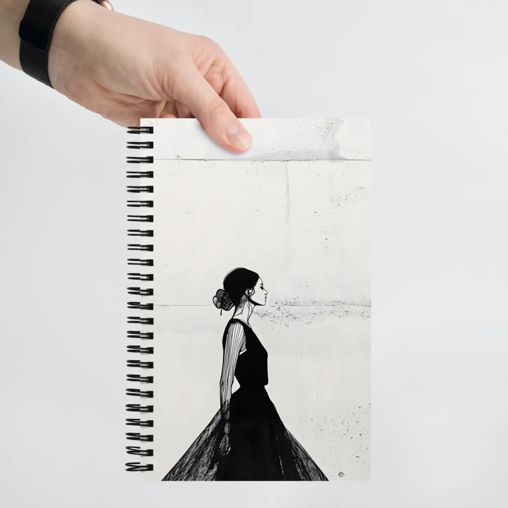 Elegant Profile Illustration 
 Spiral Notebook | 140 pages