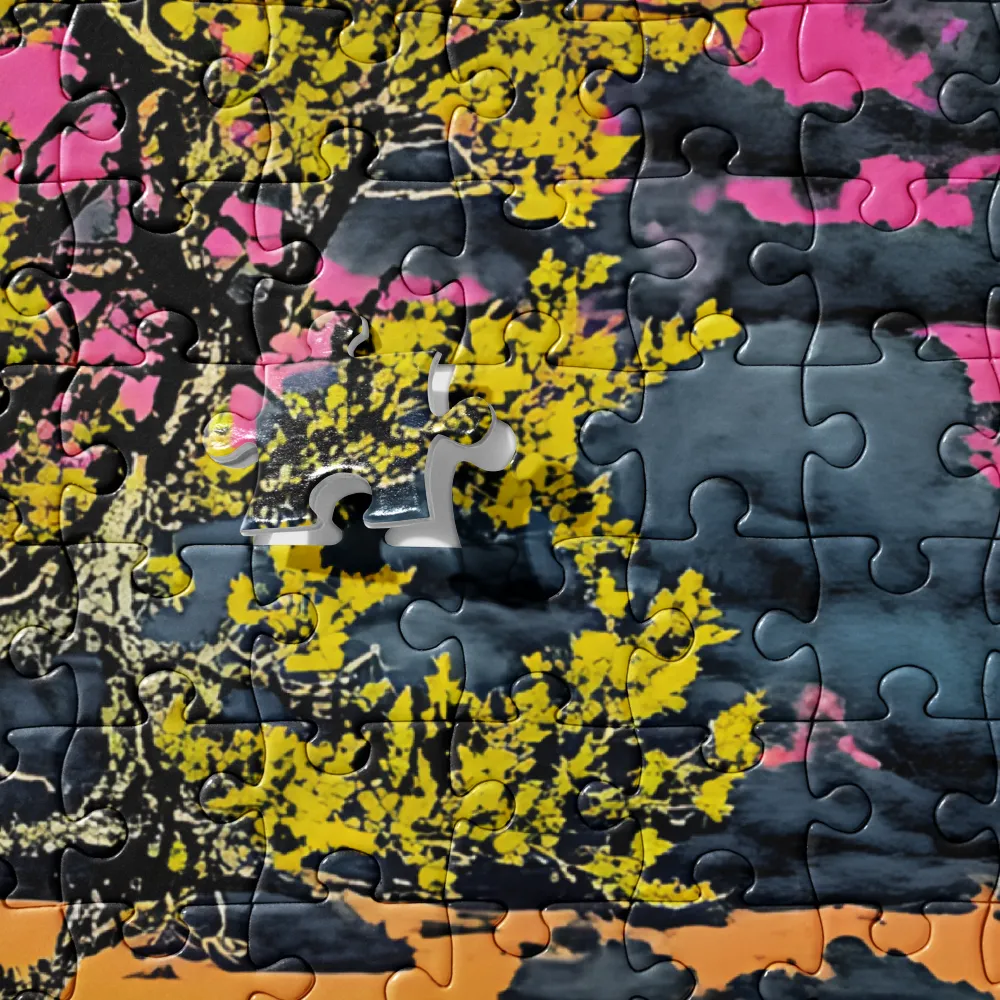 Neon Canyon Sunset 
 Jigsaw Puzzle in Tin Box