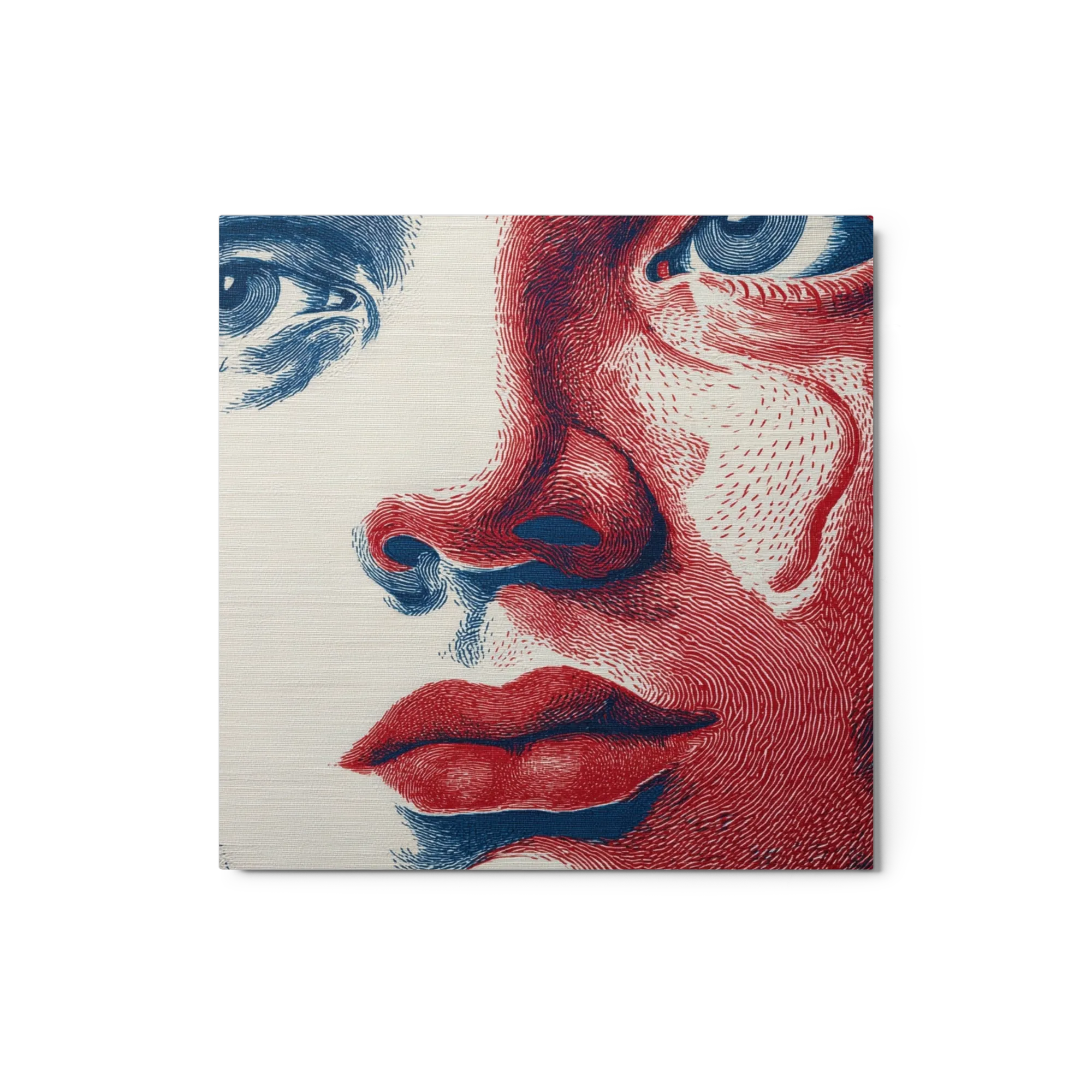 Red and Blue Etching