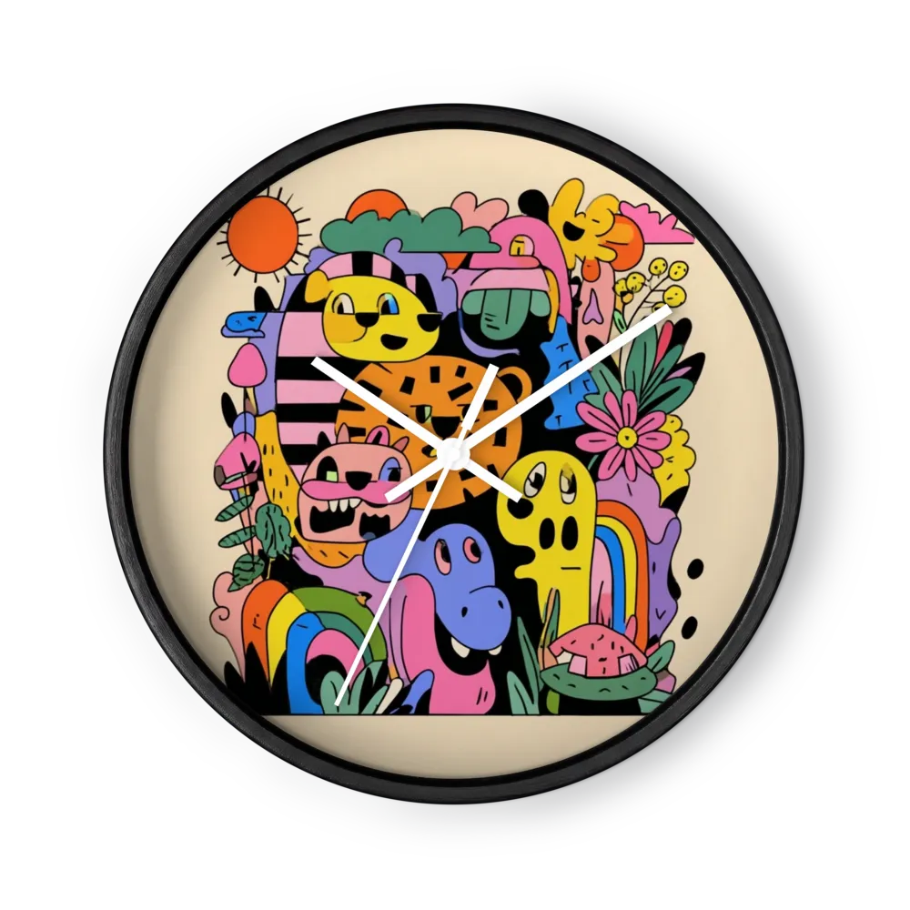 Jungle Doodle Mosaic | Wall Clock