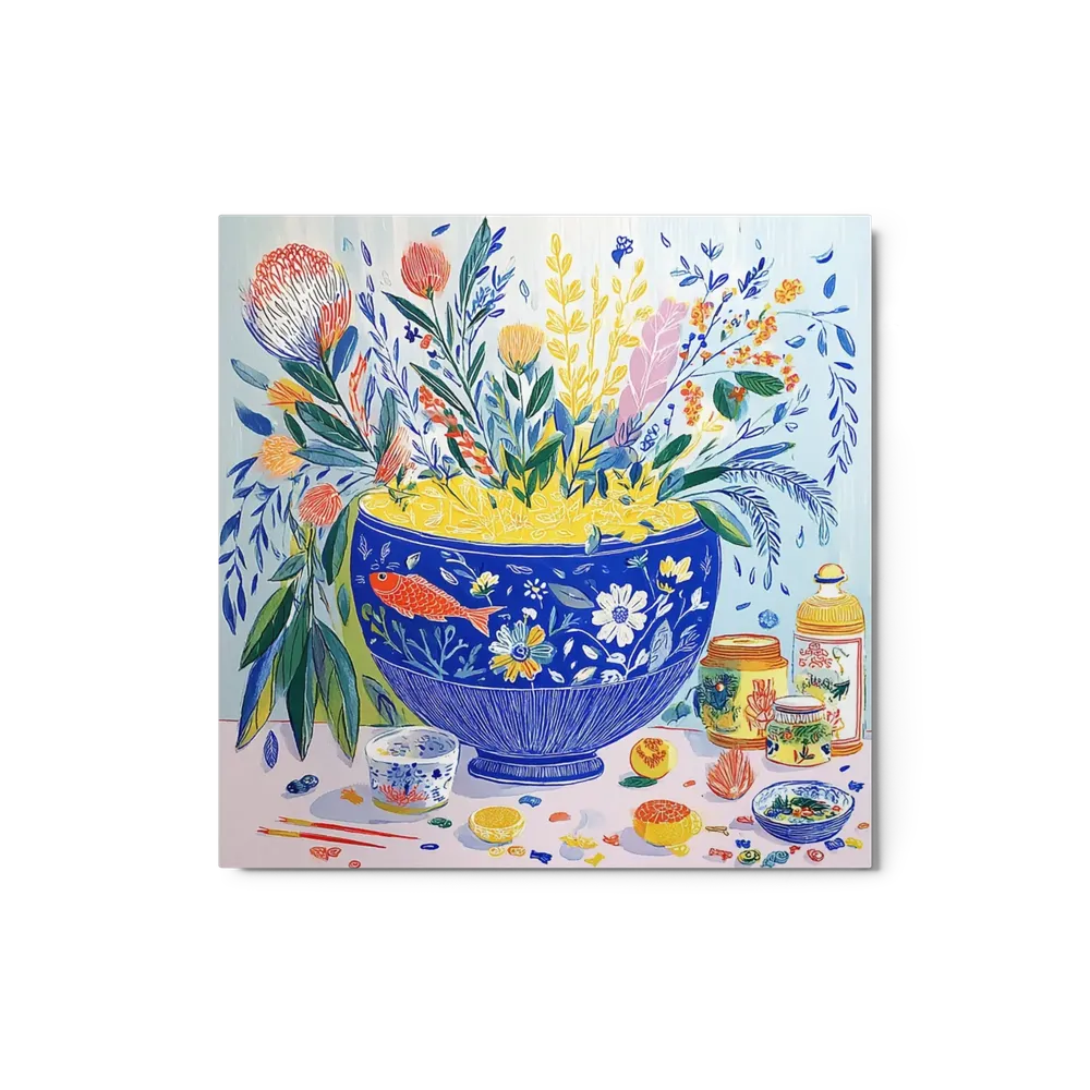 Cobalt Bowl Still Life | Art Print