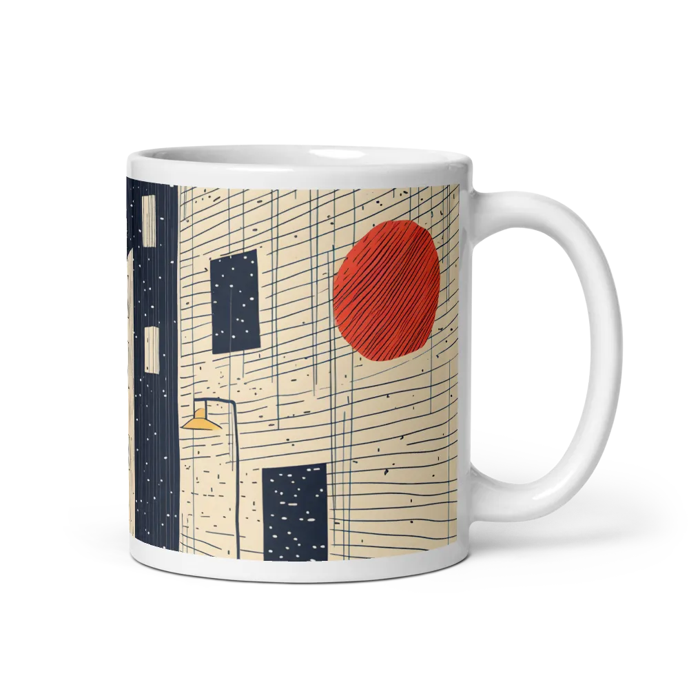 Minimalist Interior Night Scene with Lights | Mug
