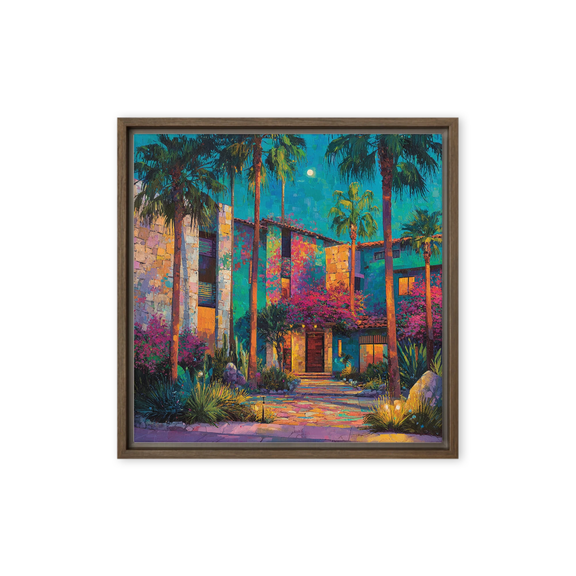 Moonlit Garden Courtyard