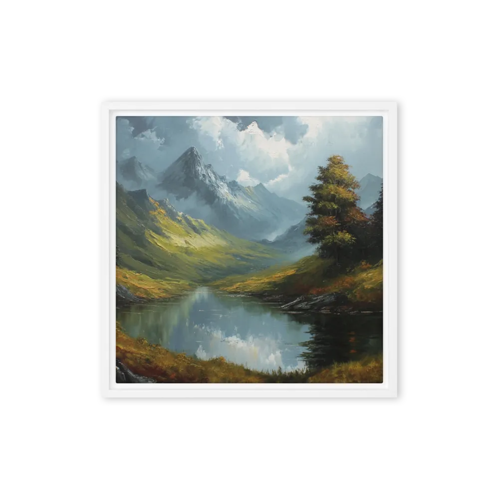 Alpine Reflections 
 Poster with White Frame | 12″x 12″