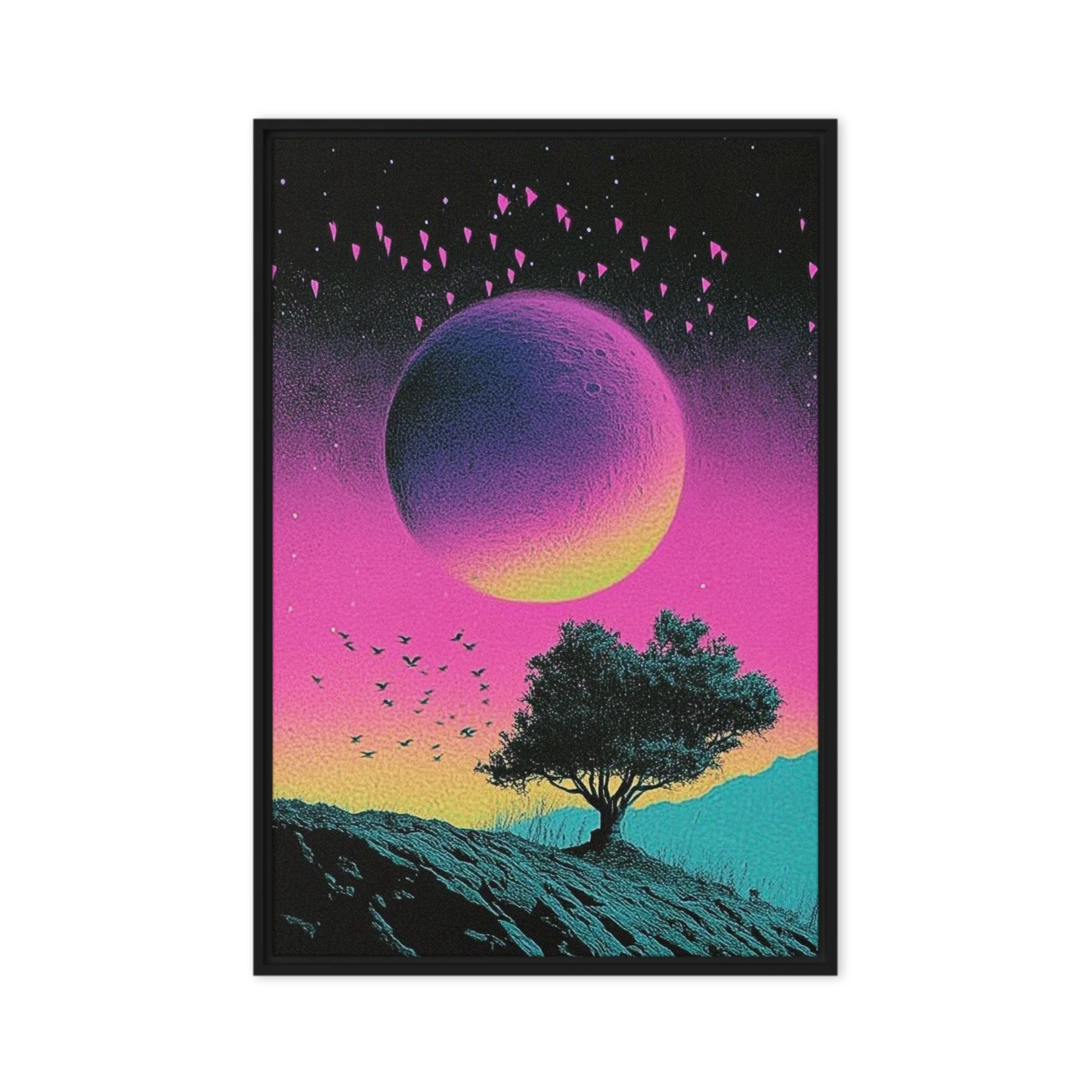 Retro Sci-Fi Moon Landscape