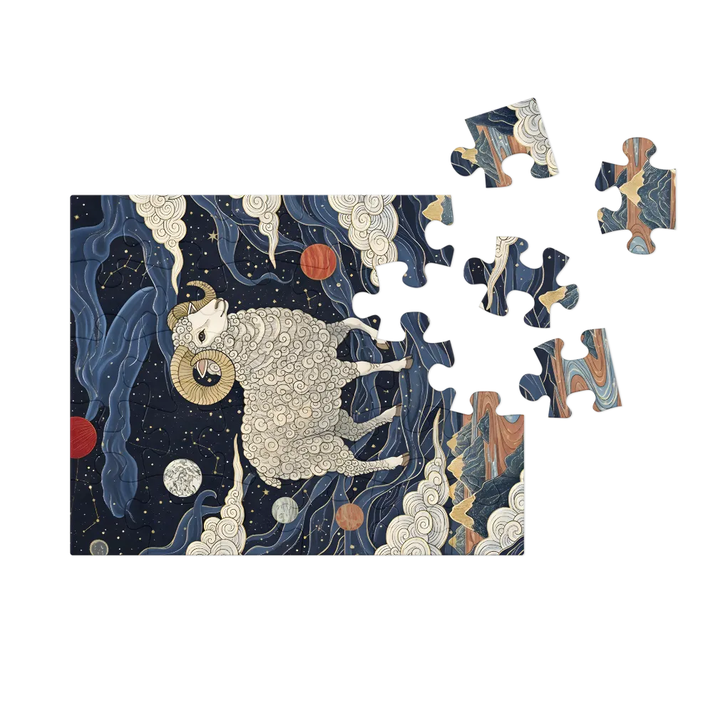 Celestial Ram 
 Jigsaw Puzzle in Tin Box